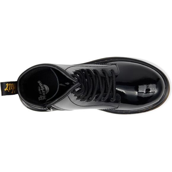 Dr Martens Jr Combat Black Glossy Leather  J Zip Up Boots Size 13 US - Picture 3 of 6